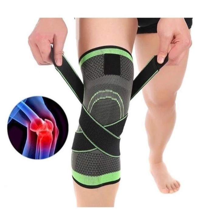 Joelheira Estabilizadora Compressão 360º Ajustável Ortopédica Musculação Esportiva 9643
