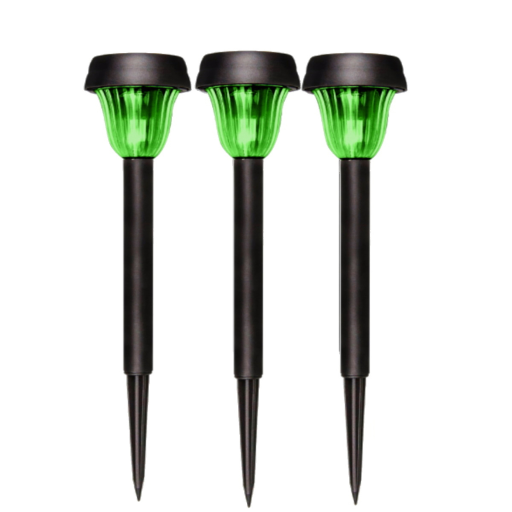 Luminárias Solar Jardim Led Verde Amarela Branca Colorida Azul Vermelha Balizador Poste Automática