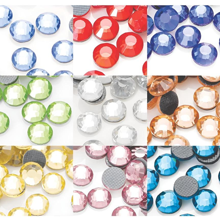PEDRARIA CRISTAL STRASS HOTFIX TERMOCOLANTE CUSTOMIZAÇÃO DIVERSOS TAMANHOS CORES + BRINDE