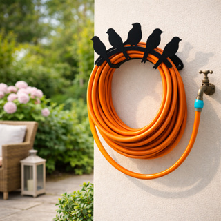 Suporte de Mangueira decorativo em aço para Jardim quintal suporte fixo na parede em aço modelo Passaros em Oferta na Shopee