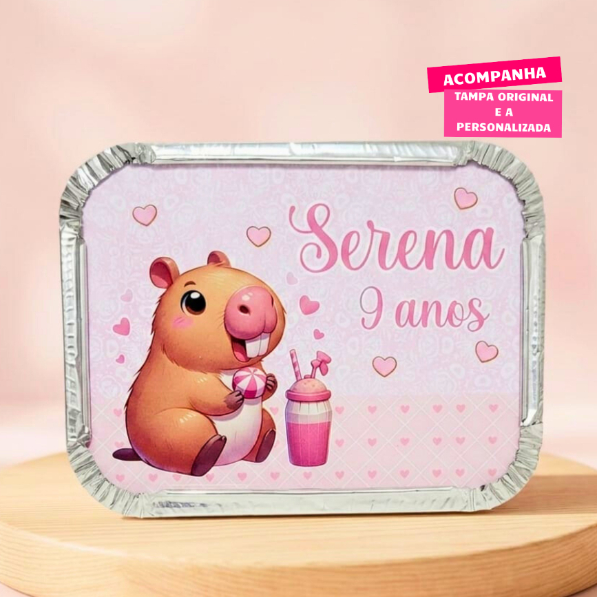 MARMITINHA PERSONALIZADA CAPIVARA / LEMBRANCINHAS DE ANIVERSÁRIO / MARMITA