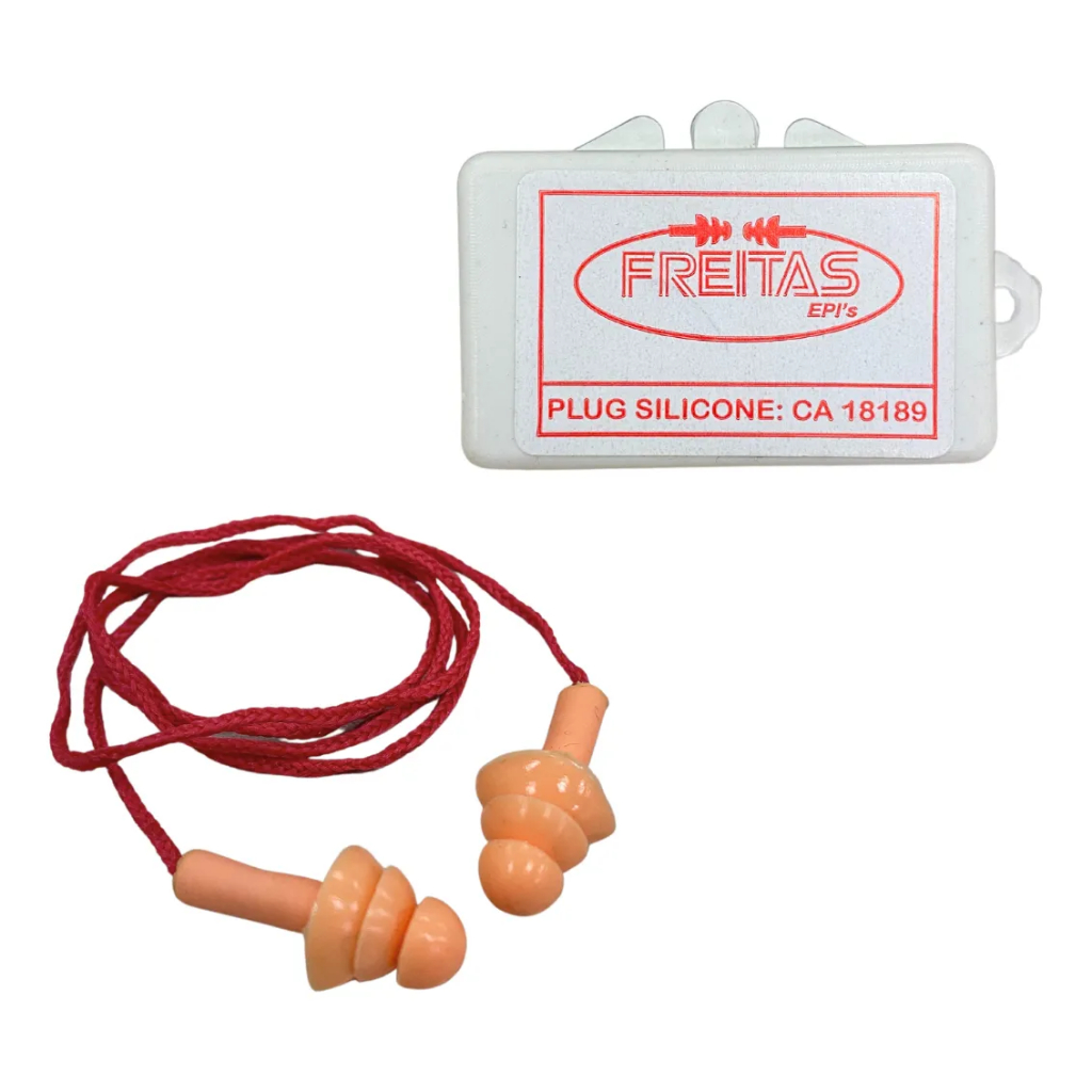 Kit 10 Protetor Auricular 14db Plug Silicone Freitas em Oferta na Shopee
