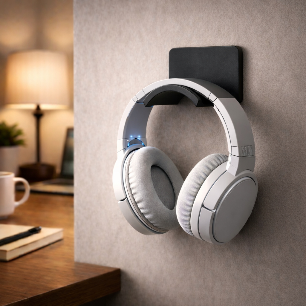 Suporte de Parede para Fone Headset Gamer Headphone com Dupla Face de Alta Resistência