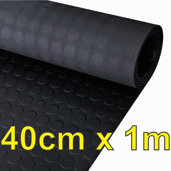 Piso Pastilhado Moeda Preto - Rolo De 40cm X 100cm