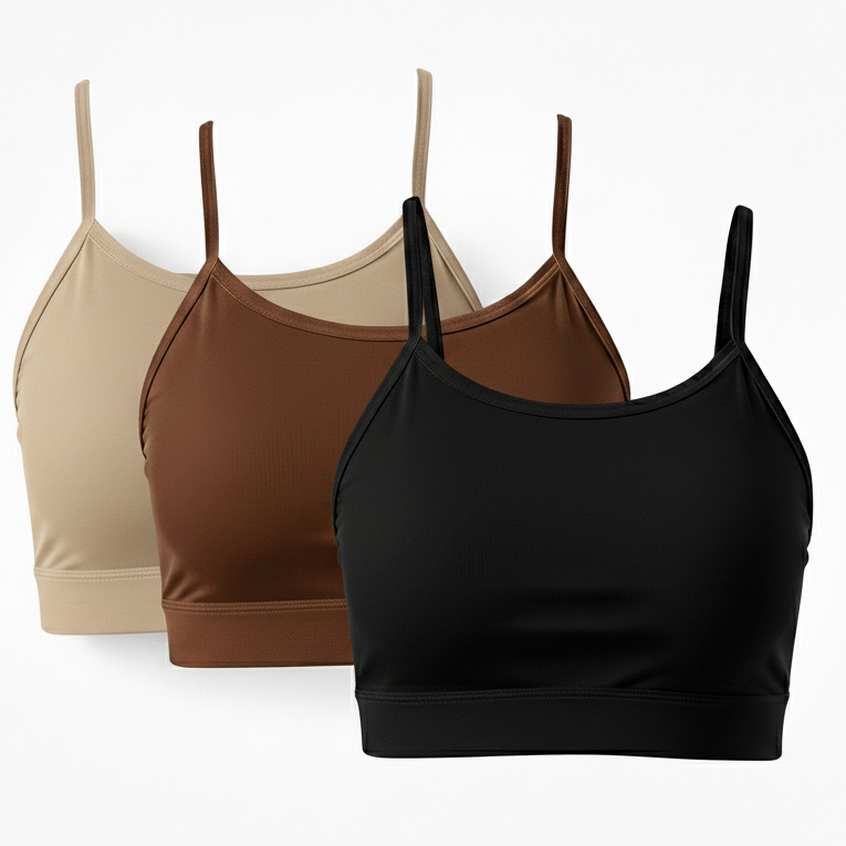 Kit 3 Top Cropped Suplex com Bojo Academia Fitness Casual