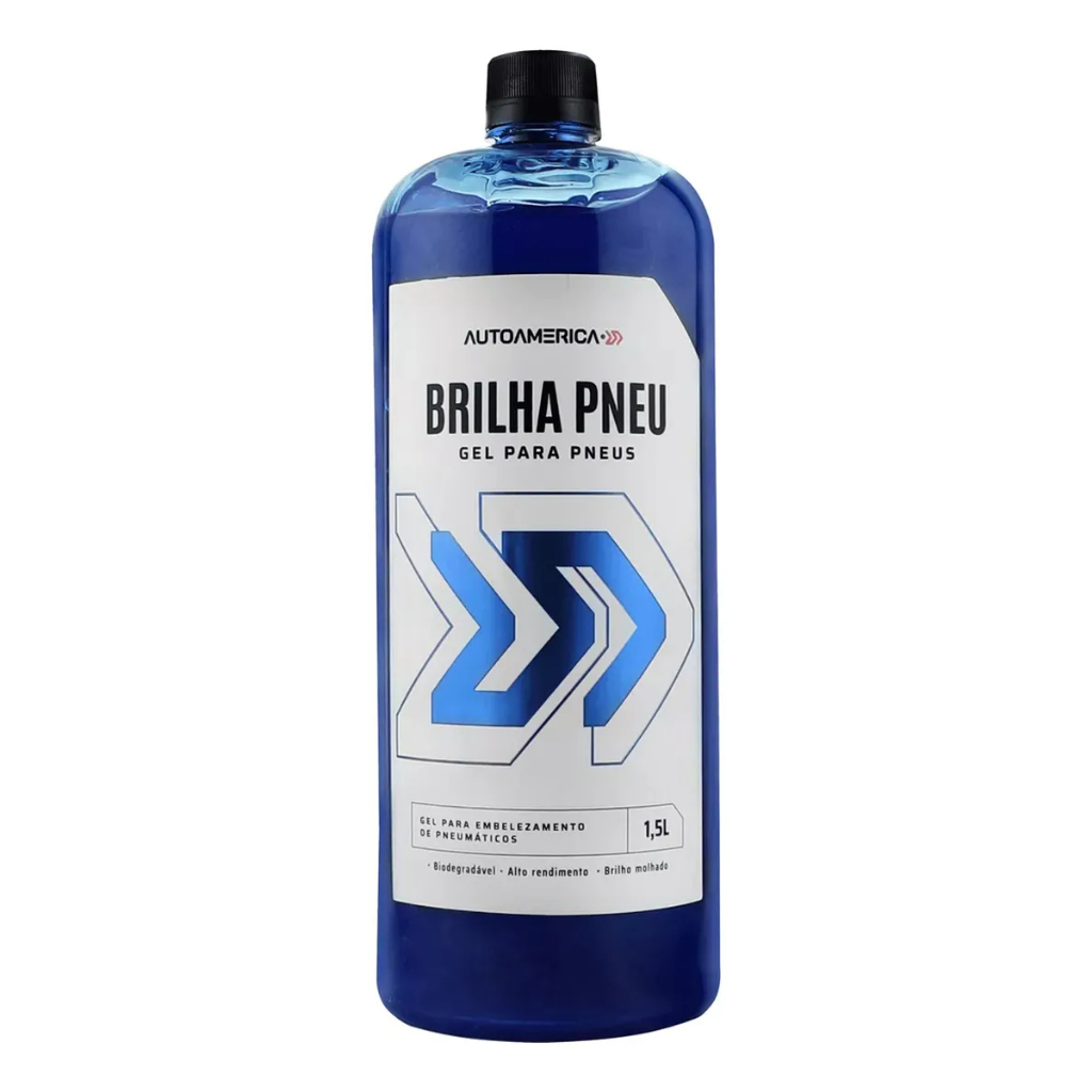Pretinho Para Pneu Gel Brilha Pneu Autoamerica 1,5 Litros Brilho Molhado