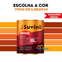 Tinta Acrílica Fosco 800ml Tons De Laranja Parede Toque Fosco Suvinil