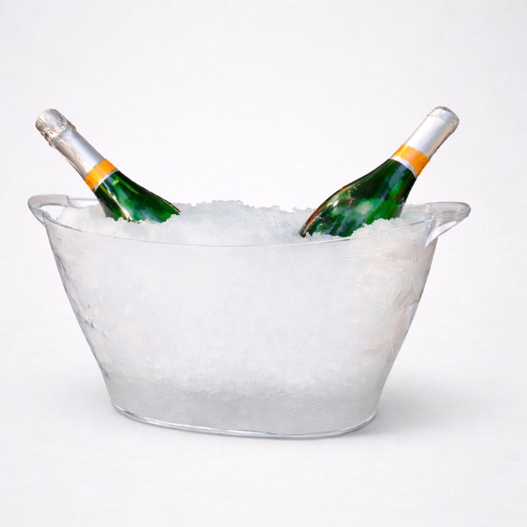 Balde Champanheira para Gelo Acrílico Bebidas Transparente 15 Litros