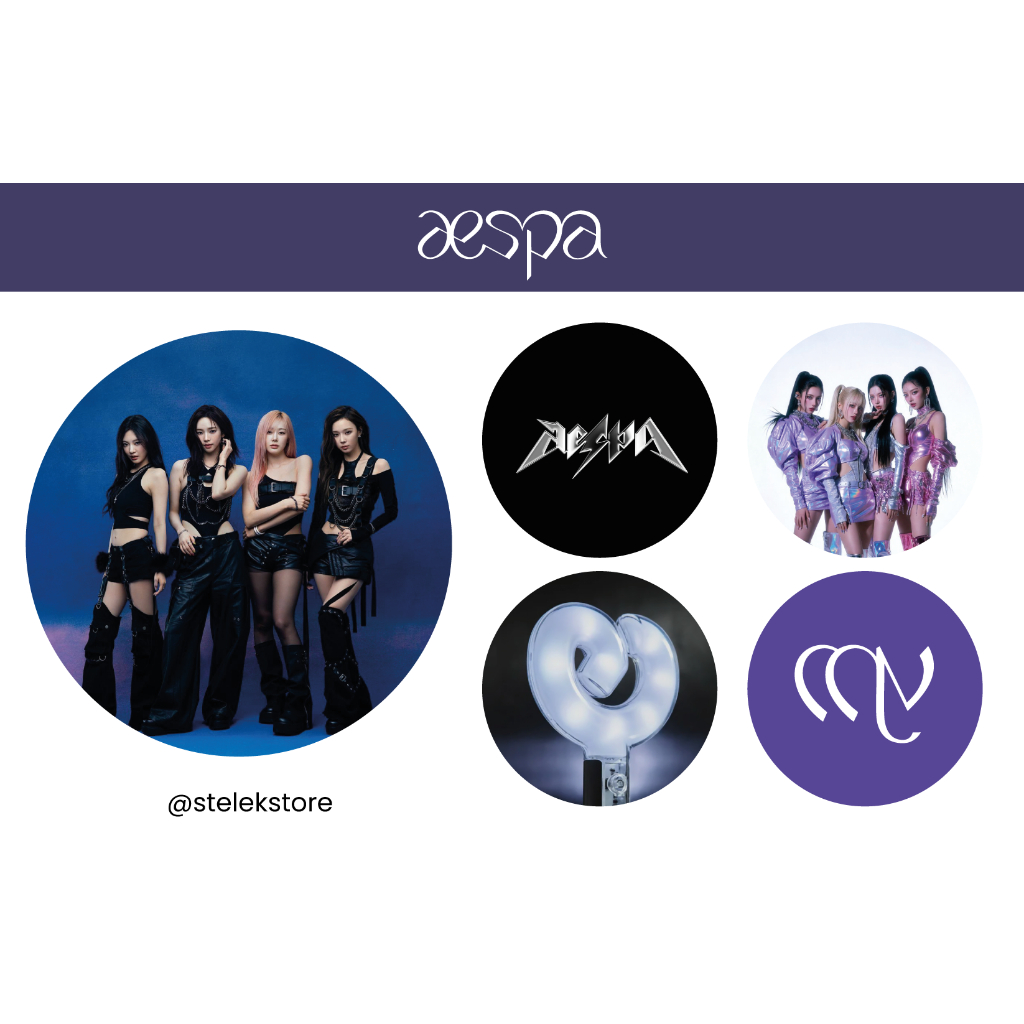 Kit Bottons AESPA - KPOP IDOL - Broche - Pin - Fanmade