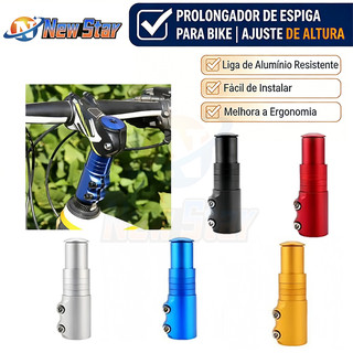 New Star Extensor de Espiga para Bike Ajuste de Altura do Guidão Ergonômico para Ciclismo