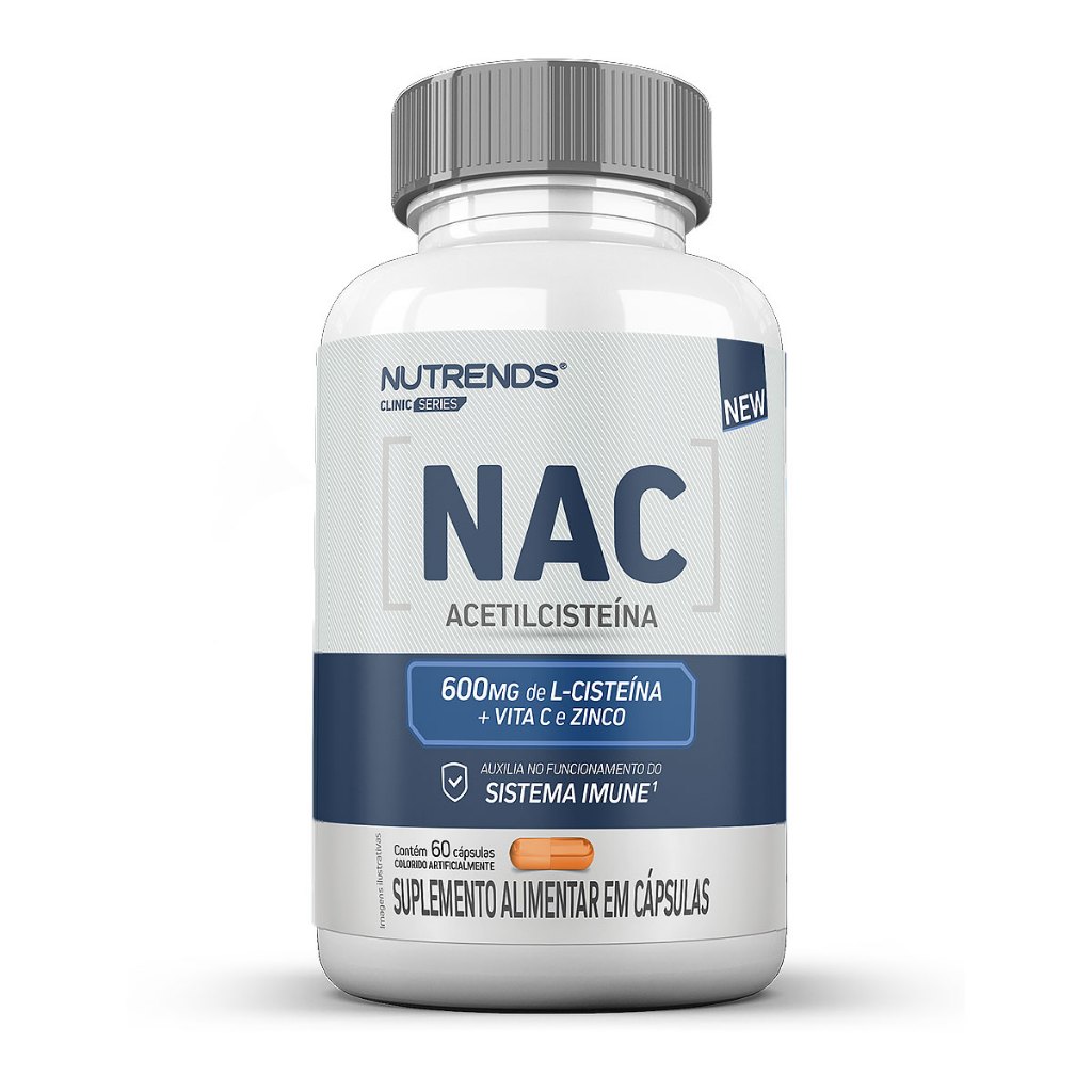 NAC - Acetilcisteína (600mg de L-Cisteína + Vita C e Zinco) - 60 Cápsulas em Oferta na Shopee