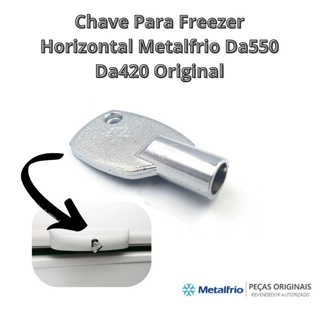 Chave Para Freezer Horizontal Metalfrio Da550 Da420 Original