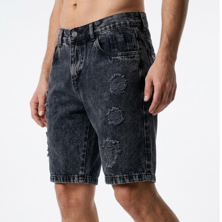 Bermuda Jeans Masculina Curta Estilo Jogador StreetWear 100% Algodão em Oferta na Shopee