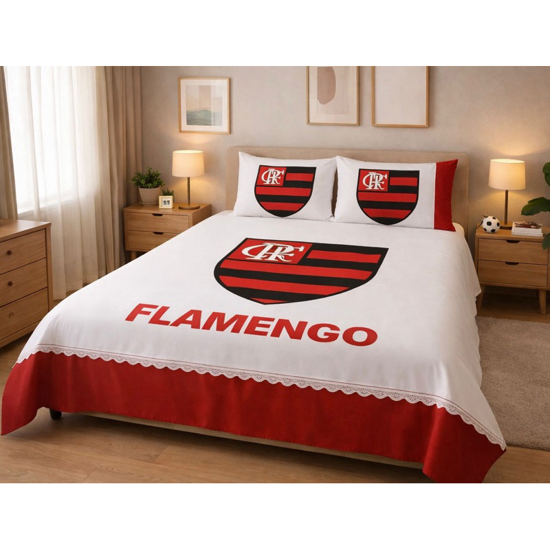 LÉNÇOL CASAL DE TIMES PERSONALIZADO; MEDINDO 2.00m X 2.25m E 02 FRONHAS MEDINDO 0.50cm X 0.70cm ( TIMES DO BRASILEIRÃO)
