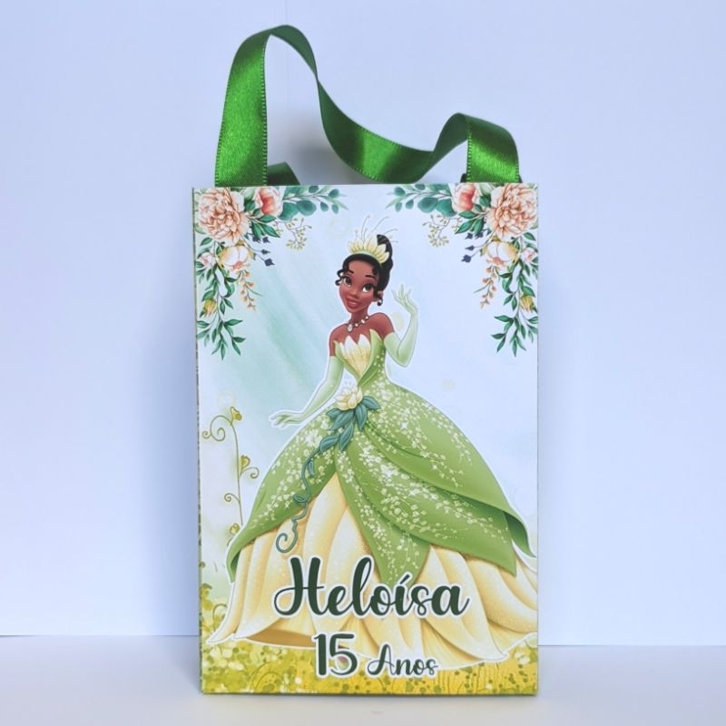 PEGUE E MONTE - Sacolinha Personalizada Princesa Tiana / A Princesa E O Sapo Lembrancinha Aniversário Sacola Surpresa