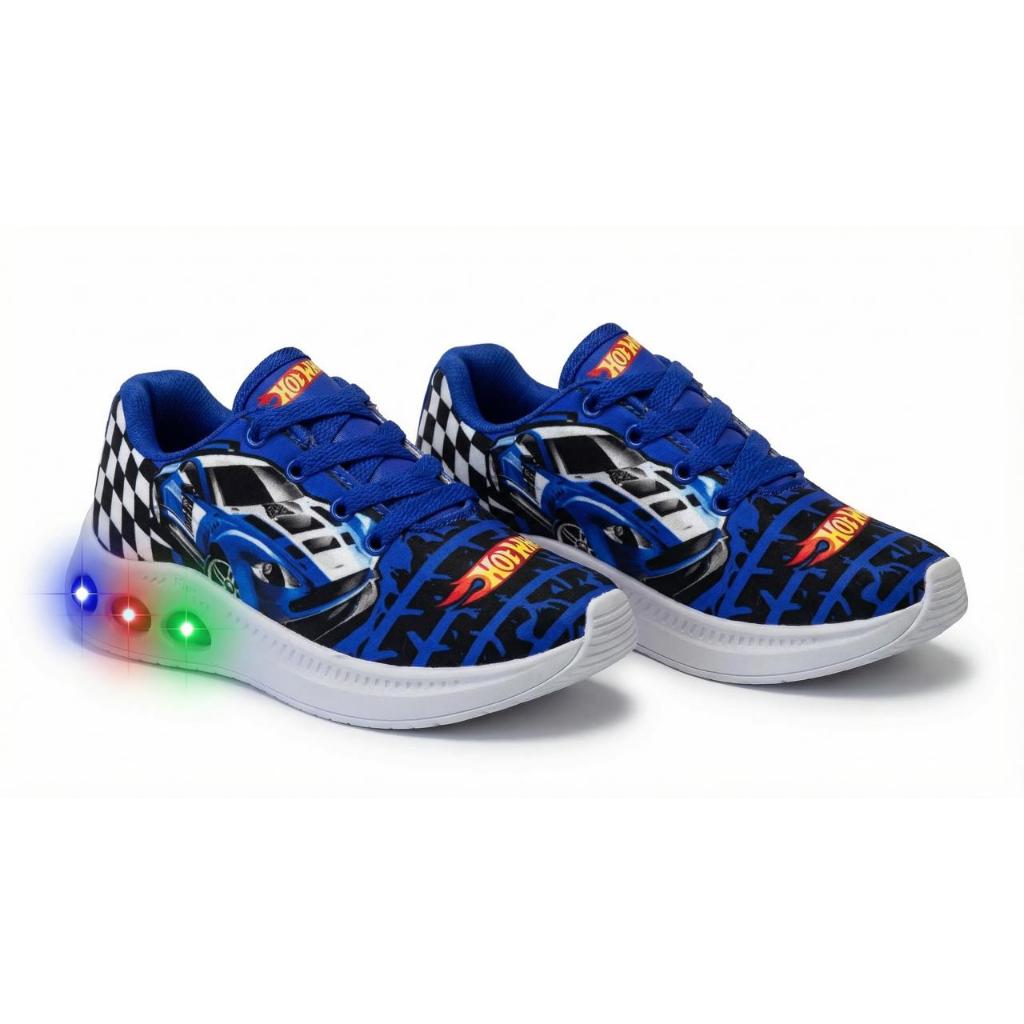 tenis infantil hot weels  com luz led masculino confortavel estiloso antiderrapante