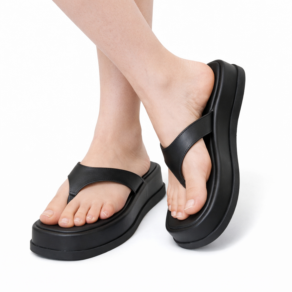 Chinelo Feminino Plataforma Sandália Papete Slide Verão Casual Moderno