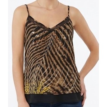 Blusinha Feminina da Moda Verão Elegante Alcinha Regulável Tam. M Forrada Animal Print Onça Confortável Soltinha Blusa