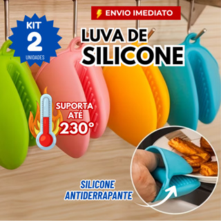 2/4/6 Luva Silicone Para Forno Air Fryer Térmica Antiderrapantes Resistente ao Calor em Oferta na Shopee