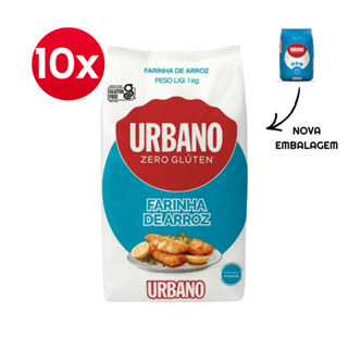 Kit 10x Farinha de Arroz Sem Glúten Urbano 1 Kg em Oferta na Shopee