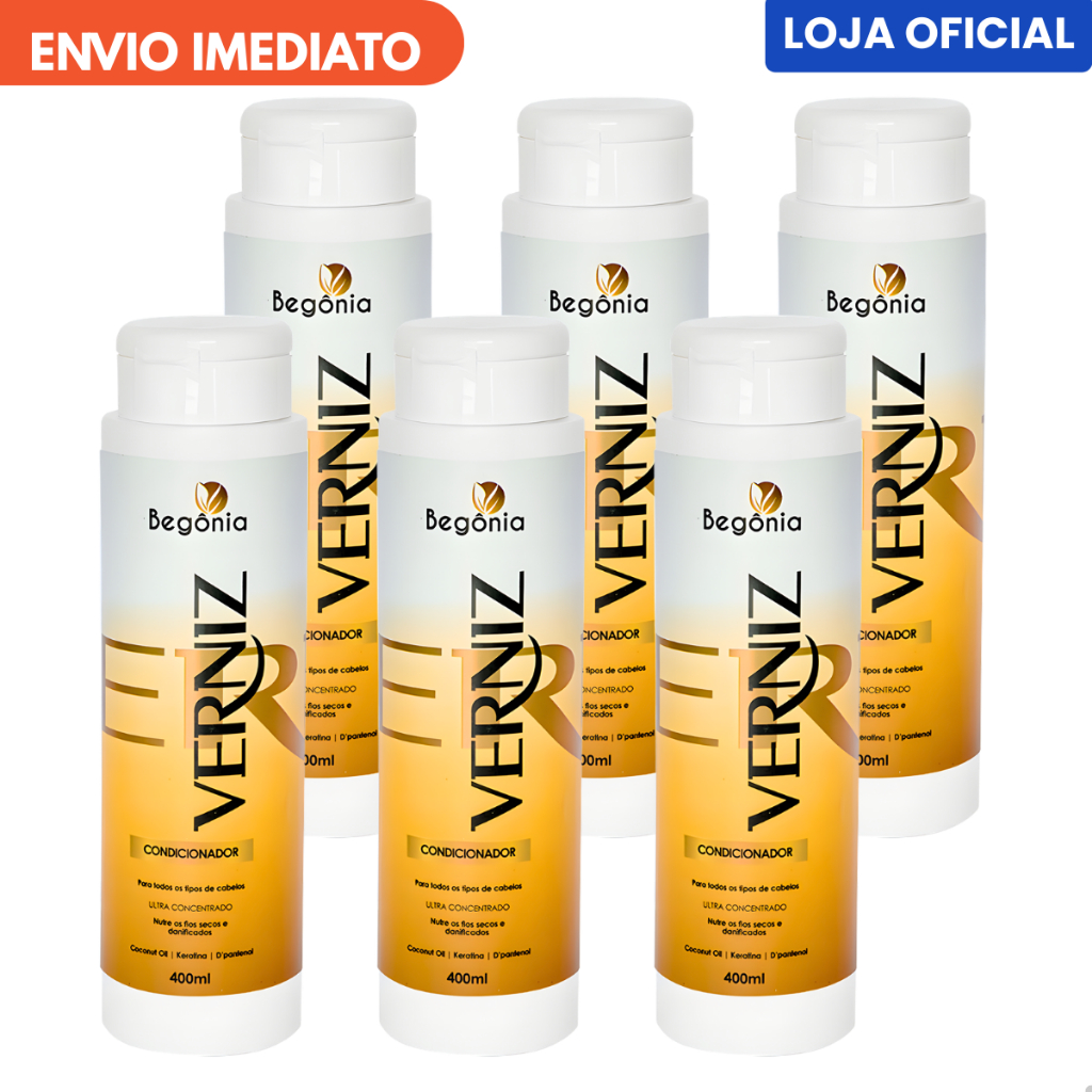 KIT Condicionador Begonia Verniz 400ml 6 Unds