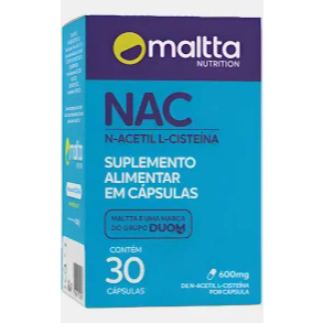 NAC 600mg N-Acetil L-Cisteína 30 Caps Maltta – Detox Pulmão e Imunidade Original