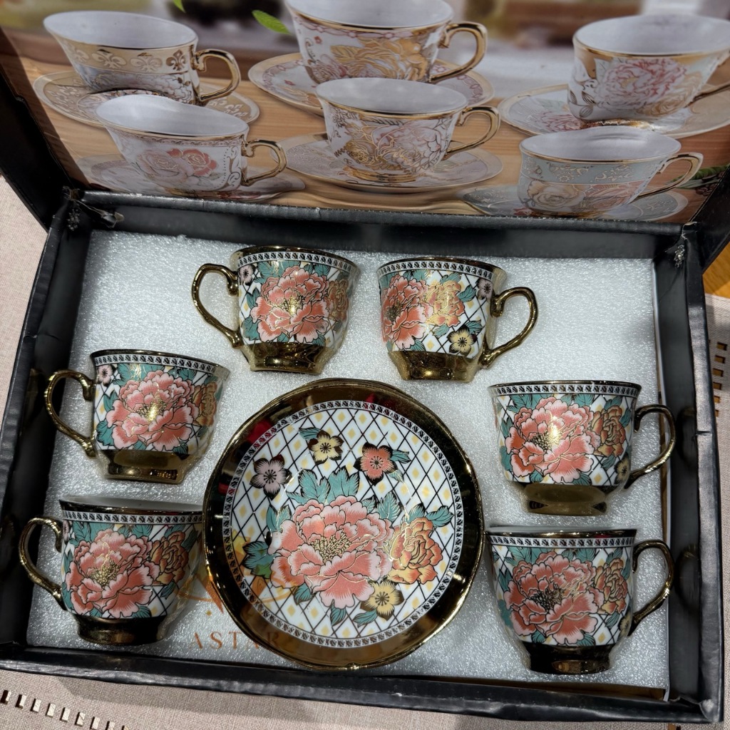 Xícaras De Café Kit Com 12 Peças De Cerâmica Em Porcelana Conjunto Barato Presente