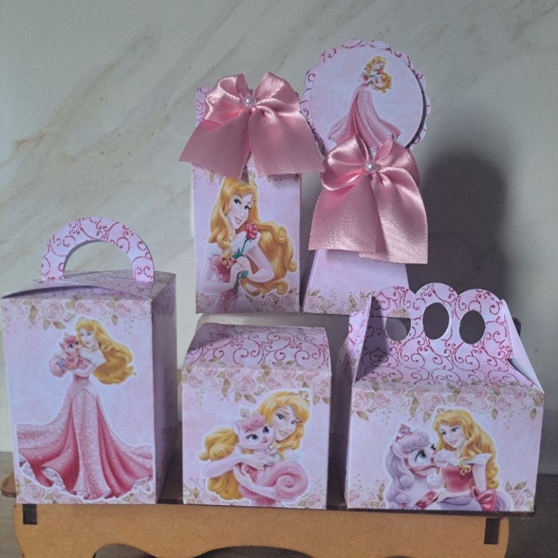 Kit Festa Aurora Bela Adormecida Caixinhas Personalizadas Lembrancinhas para Festa
