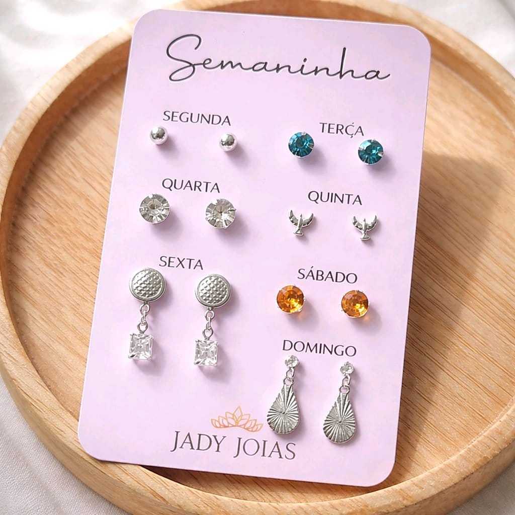 TAG SEMANINHA 10,5x x6,5 PARA BRINCOS - PERSONALIZADA
