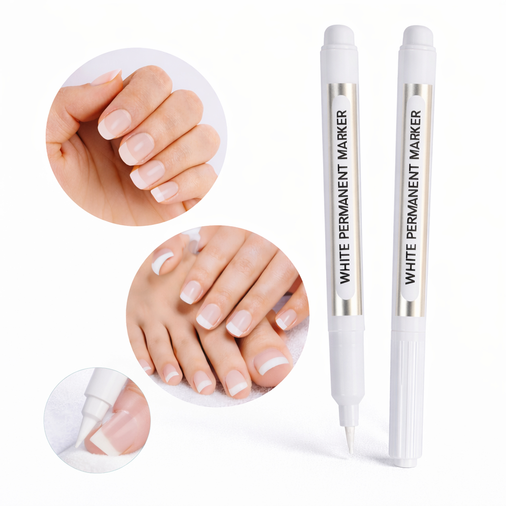 Caneta Francesinha Profissional 1mm Esmalte Nail Art Unhas Perfeitas Traço Fino Ultra Precisa Francesinha Fácil