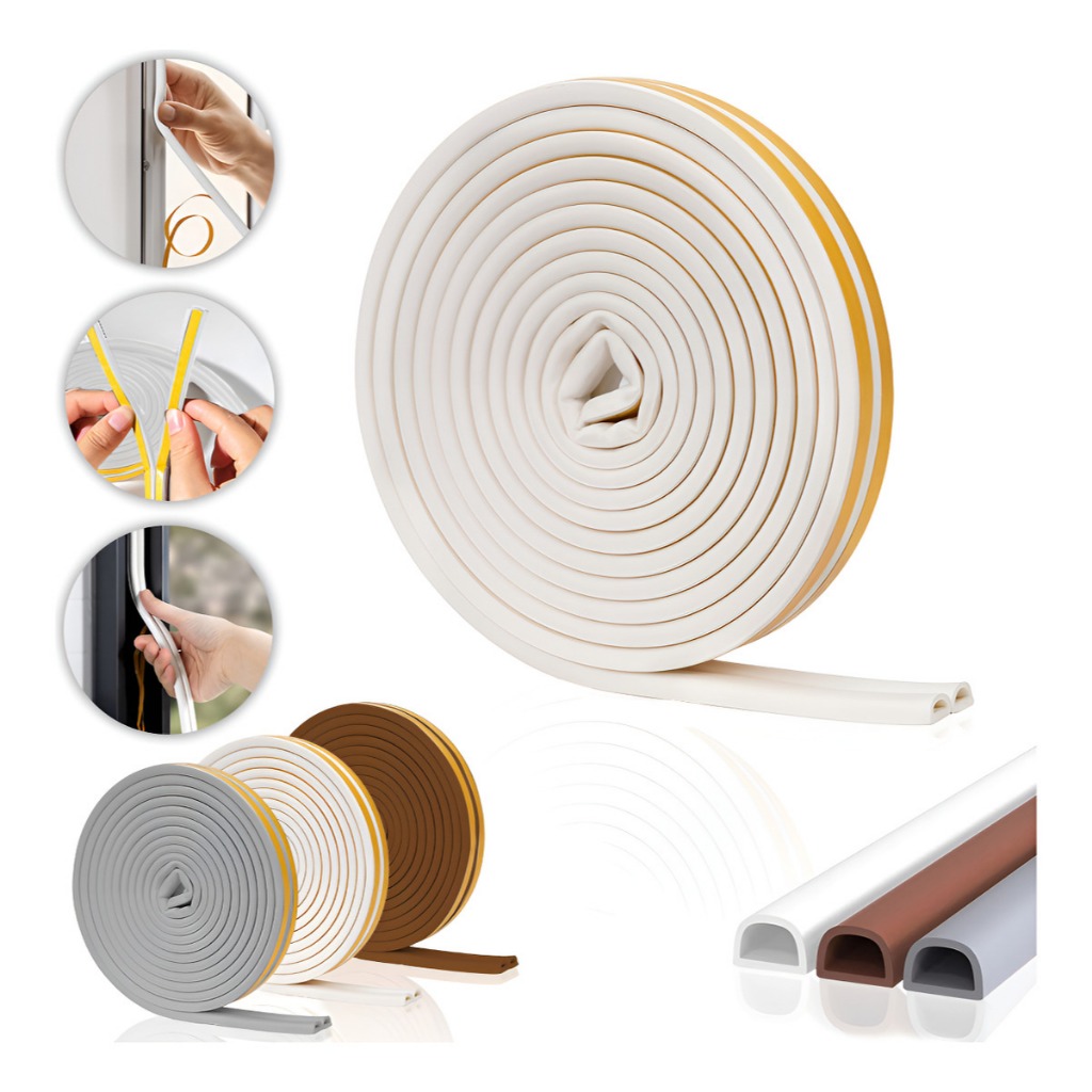 Fita Adesiva Veda Fresta 6m / 5,5mm com Vedação Eficiente para Portas e Janelas em Oferta na Shopee