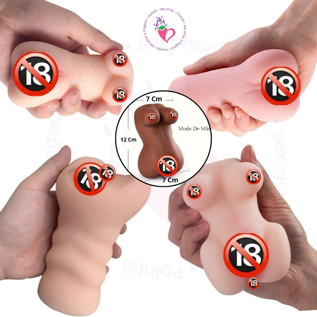 Mini Vagina Realista Apertada Masturbador Para Homens Seios Ânus Silicone Anal Sexshop