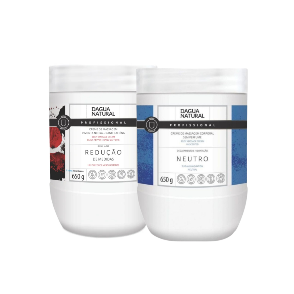 Creme Pimenta Negra 650g + Creme Neutro 650g Dagua Natural
