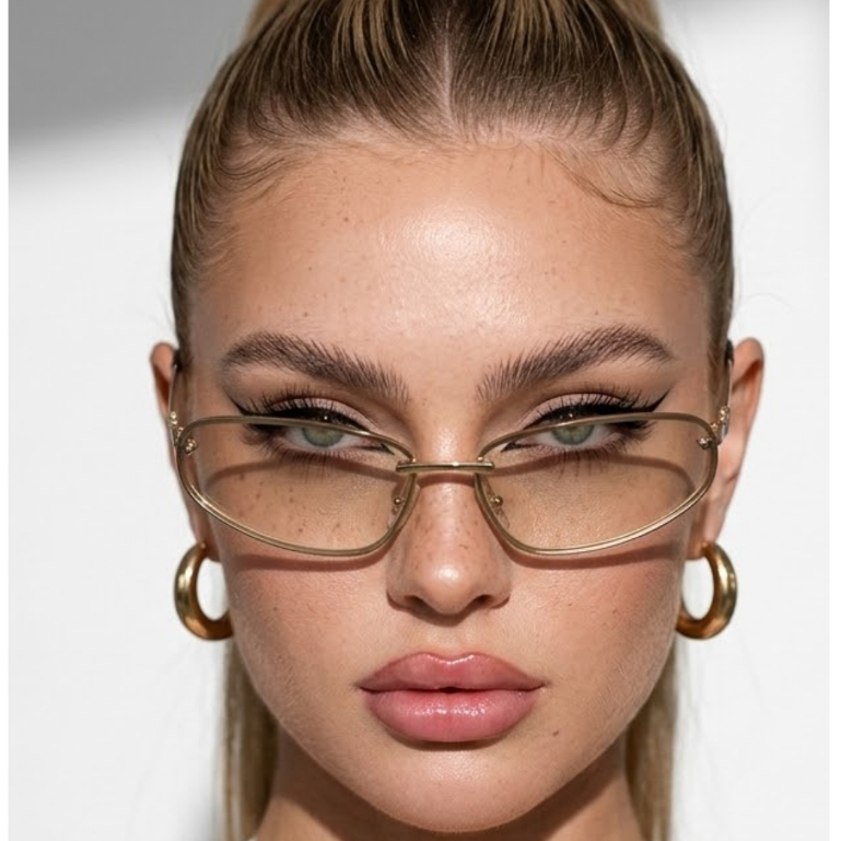 Oculos de Sol Oval Premium Exclusivo Tendencia Original Moderno Futurista uv400 Masculino Feminino em Oferta na Shopee