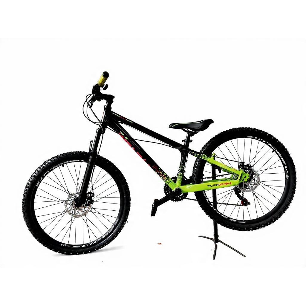 bicicleta vikingx tuff44 preto com verde 21V  lançamento aro aero