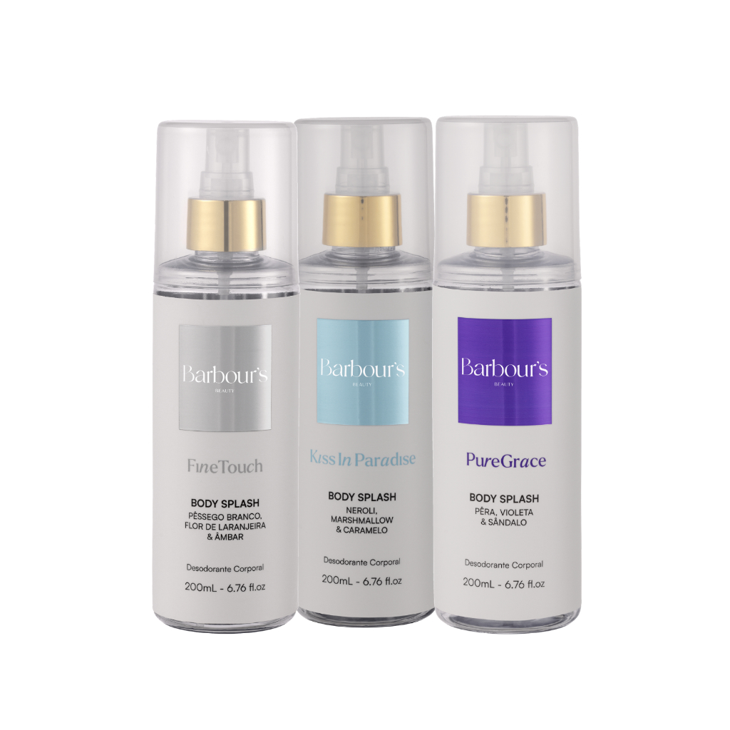 Kit Trio de Luxo Pure Grace Fine Touch e Kiss in Paradise Barbour's 200ML em Oferta na Shopee