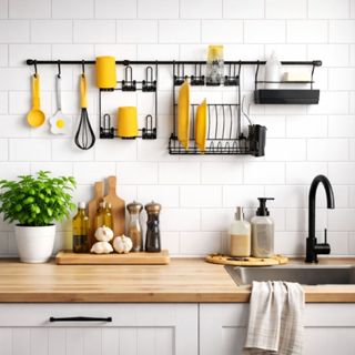 Kit Cozinha Suspensa Escorredor Louça de Parede Kit 6 Porta Copos Ganchos e Porta Detergente em Oferta na Shopee