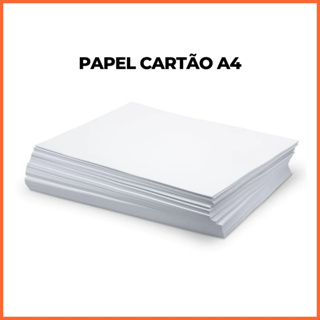Papel Cartão Branco grosso 230g A4 - Artesanato, embalagem, convite. em Oferta na Shopee
