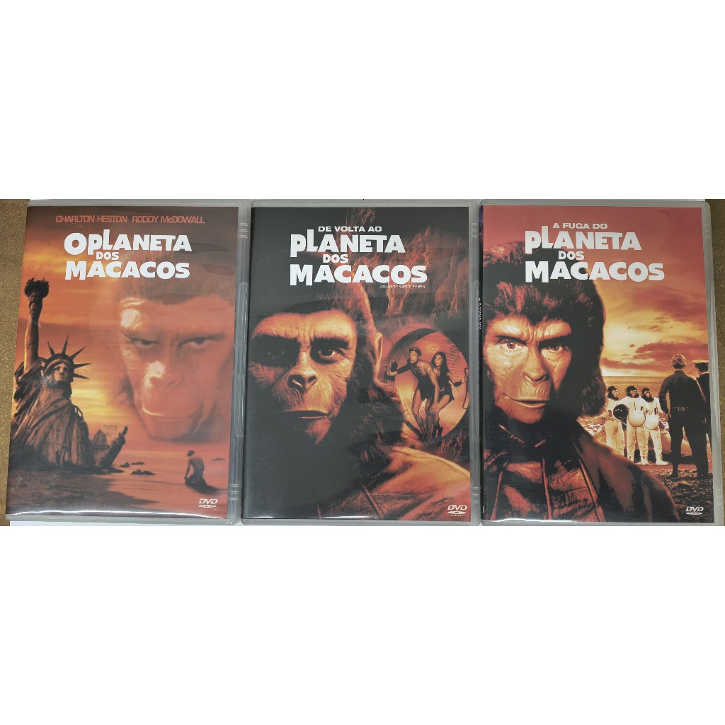 Coleção Planeta dos Macacos anos 70 completa - 5 DVD's - usado