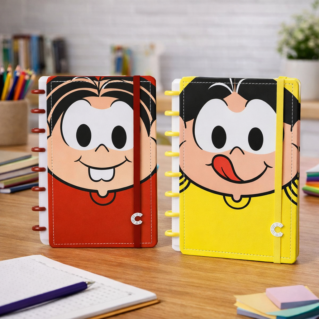 Caderno Inteligente Reutilizavel Pequeno 80 Folhas Vermelho Organizador Planejamento Escolar