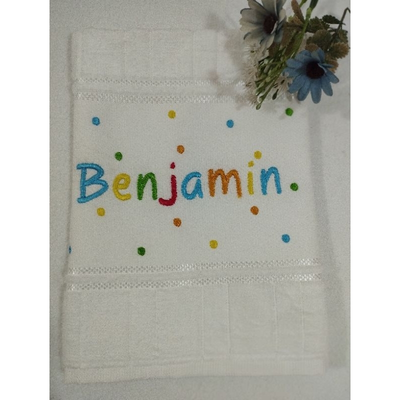 Toalha Bordada Lavabo  Personalizada com nome bordada, Volta às Aulas 30x45cm infantil Dohler,lúdica