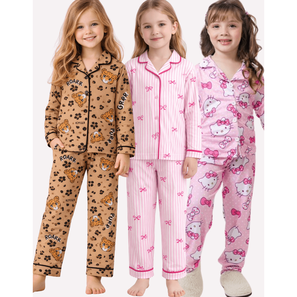 Pijama Americano Infantil Longo Inverno Roupa de Dormir Frio Personagens em Oferta na Shopee