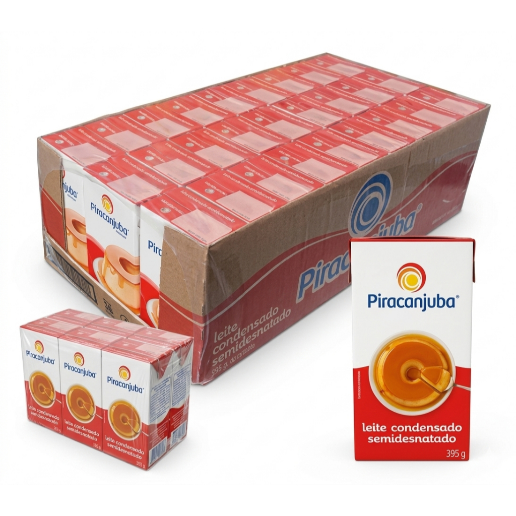 Leite Condensado Semidesnatado Piracanjuba 395g Embalagem com 27 Unidades - 6% de gordura em Oferta na Shopee
