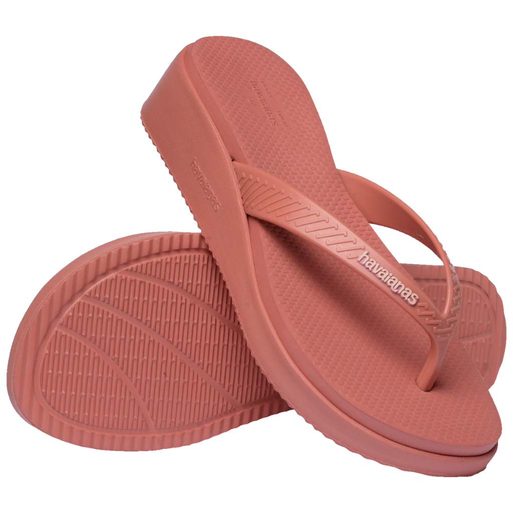 Havaianas Novas Cores Argila E Dourado Tamanco  High Plataforma 2 -Salto AnaBela 5cm
