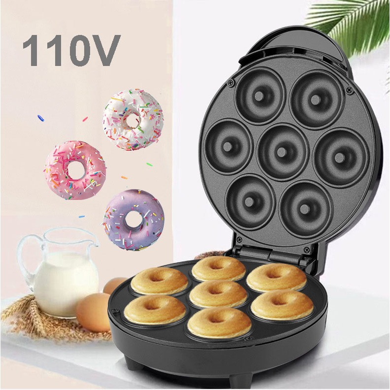 Mini Máquina de Waffles Elétrica Portátil Antiaderentes Fazer Panquecas Automática 110V em Oferta na Shopee