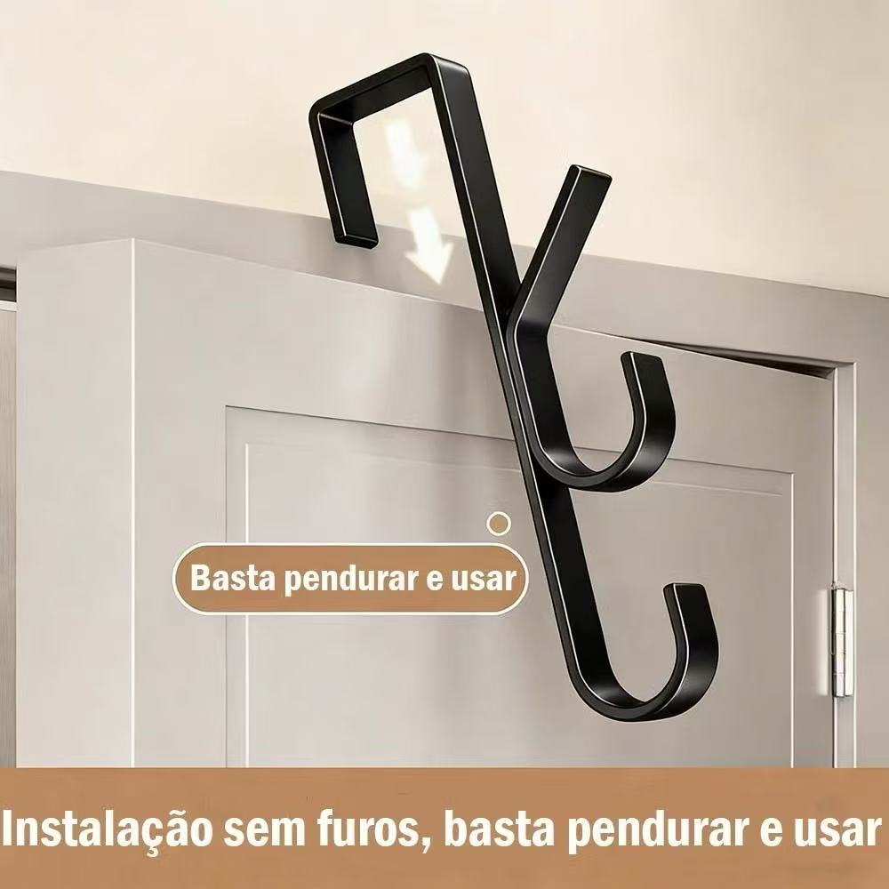 Kit Ganchos para Porta Trás 3/5/7 Unidades – Antirriscos e Práticos em Oferta na Shopee