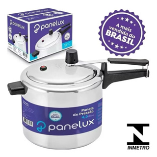 Panela De Pressão 4,5 Litros Alumínio Polido Panelux Mais Vendida em Oferta na Shopee