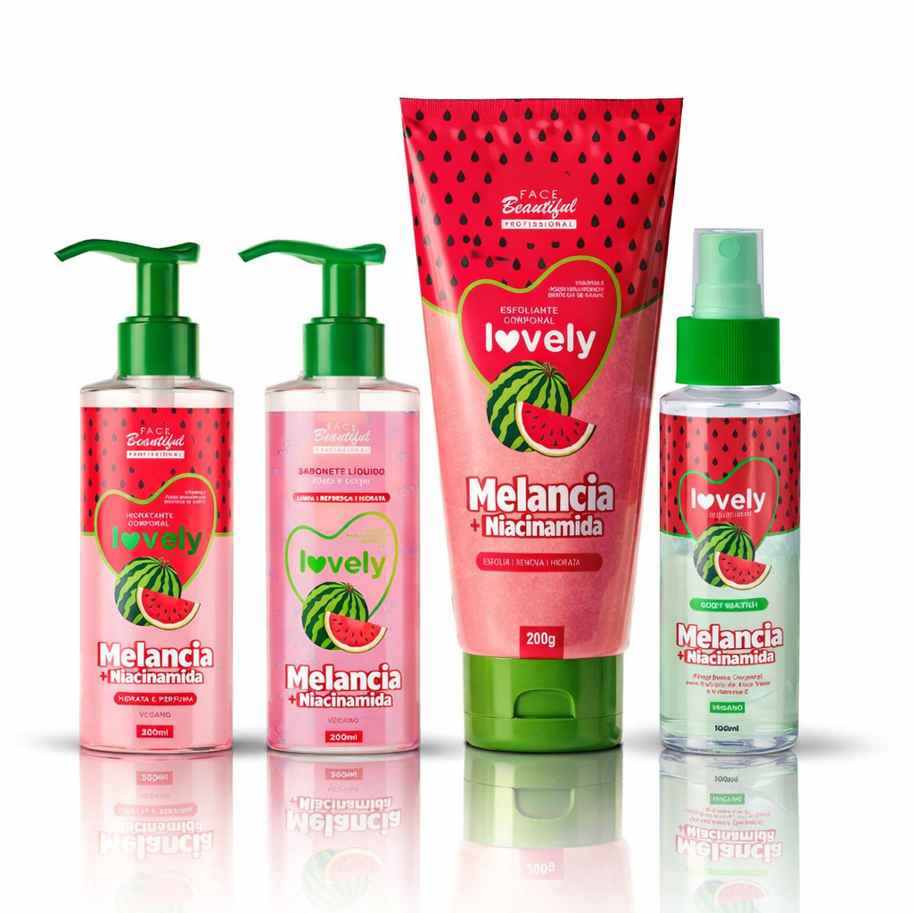 Kit Banho Premium  | Ideal para o Verão Luxo Refrescante Aroma Tropical Lovely Face Beautiful em Oferta na Shopee