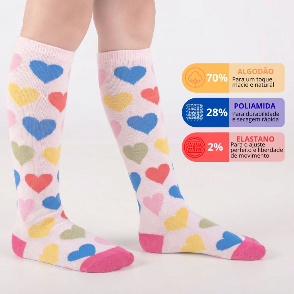 Meia Galochita Menina Meia Colorida Para Galocha Infantil Feminina