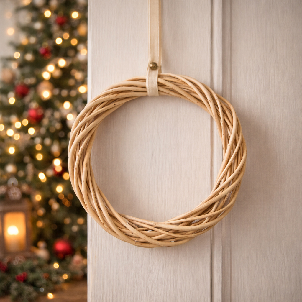 Guirlanda em Rattan Para Decoração  Guirlanda Rústica  Guirlanda para criar e decorar o enfeite para porta em Oferta na Shopee